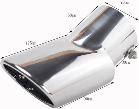 Stainless Steel Car Exhaust Cover Rear TailPipe Tip Muffler Trim Compatible With Honda CR-V CRV 2017-2021 2018 2019 2020 2021 Auto Decoration Styling Parts Accessories(Silver) in Saudi Arabia
