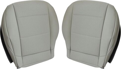 SecosAutoparts Driver & Passenger Side Bottom Replacement Perforated Gray Leather Seat Covers Compatible with Mercedes Benz C230 2005 2006 2007 in Saudi Arabia