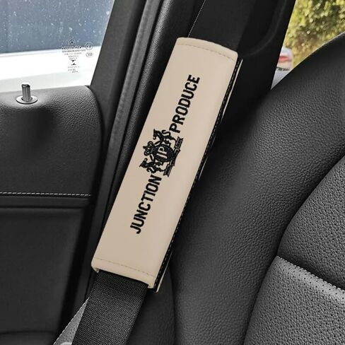 4PCS Junction Produce JDM Car Neck Pillow Headrest + JP VIP Embroidery Car Seat Belt Cover Set (Pink) in Saudi Arabia