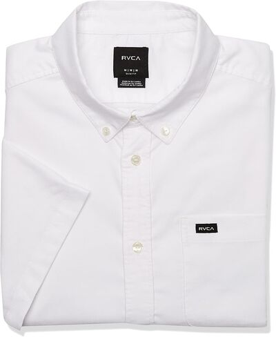 RVCA Men's Short Sleeve Button Down Oxford Shirt in Saudi Arabia