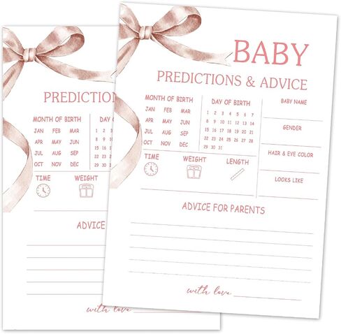 Find The Guest Baby Shower Game Set, 30 Pink Bow Baby Shower Game Cards, Game Cards for Baby Announcement Gender Reveal, Baby Shower Party & Activities Supplies -P07 in Kuwait