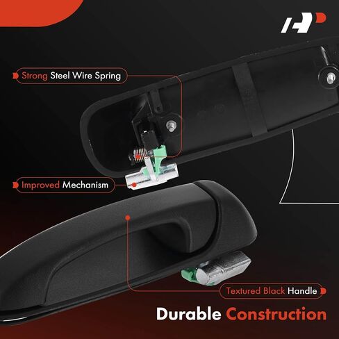 A-Premium Rear Right Passenger Side Exterior Door Handle Compatible with Jeep WJ Series Grand Cherokee 1999-2004, KJ Series Liberty 2002-2007, Textured Black, Replace# 55135838AC, 55135838AD in Saudi Arabia
