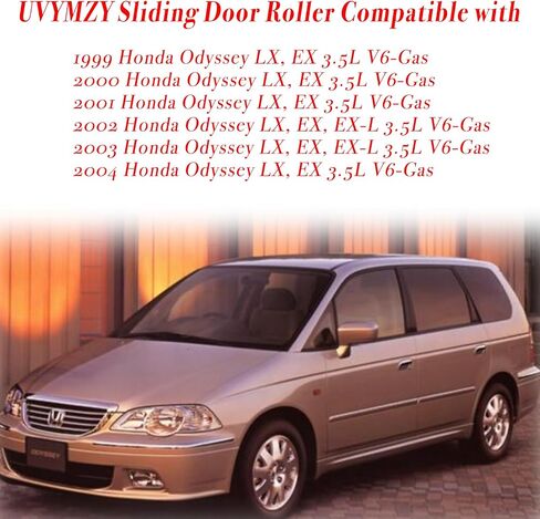 Right Odyssey Power Sliding Door Roller Hinge Compatible with 1999-2004 Honda Odyssey Passengers Side Center Door Middle Rail Male Roller with Hinge Cover Replacement 72520-S0X-A53 in Saudi Arabia