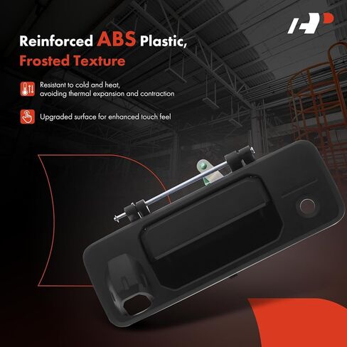 A-Premium Tailgate Liftgate Latch Handle - Compatible with Toyota Tundra 2014-2021, Tacoma 2016-2023 - Textured Black Handle w/Rear Camera Hole in Saudi Arabia