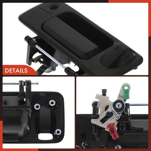 A-Premium Tailgate Liftgate Latch Handle - Compatible with Toyota Tundra 2014-2021, Tacoma 2016-2023 - Textured Black Handle w/Rear Camera Hole in Saudi Arabia
