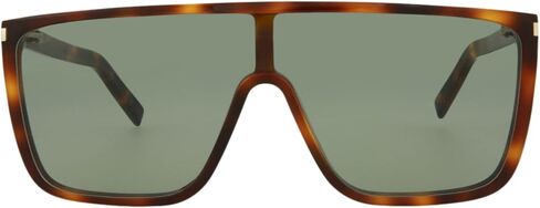 Saint Laurent Shield/Wrap Sunglasses Havana Havana Green Luxury Eyewear مصنوعة في إيطاليا أسيتات مصمم إطار للأزياء للرفاهية اليومية in Saudi Arabia