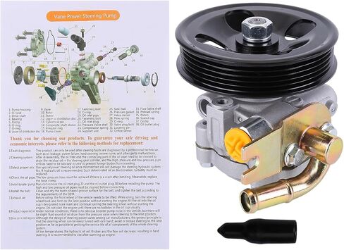 21-5219 Power Steering Pump w/Pulley Compatible with Nissan Frontier Xterra XE SE 1999-2004 V6 3.3L Power Assist Pump 1999 2000 2001 2002 2003 2004 Power Steering Pumps 491104S100, 49110-4S100, 5575N in Saudi Arabia