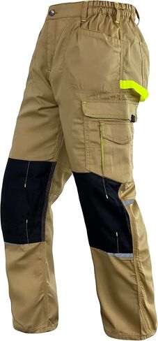 Men's Heavy Duty Tactical Work Pants with Cordura Knee Reinforcement and Multi-Pocket Combat Cargo Utility Work Trousers in Saudi Arabia