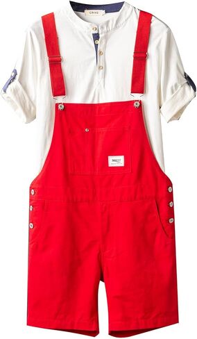 Men's Y2K Fancy Color Bib Overalls Shorts in Saudi Arabia