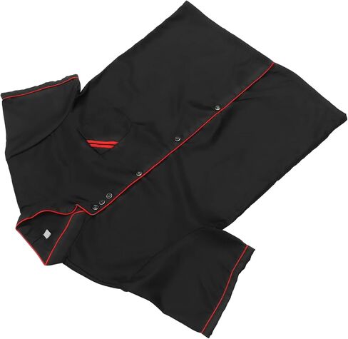 Unisex Short Sleeve Chef Coat Jacket, Short Sleeve Chef Coat Shirt for Women Men M (Black) in Saudi Arabia