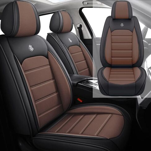 غطاء مقعد جلدي لـ Land Rover Range Rover Evoque 2012-2024 ، يغطي مقعد الملحقات الداخلية وسادة وسادة وسادة الوسائد المتوافقة (Black & Red ، 2pcs) in Kuwait
