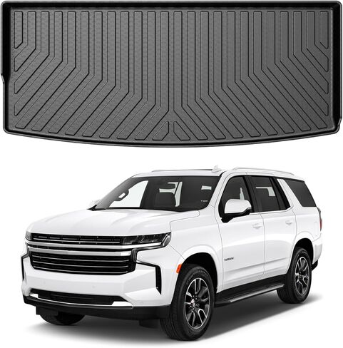 Mixsuper Cargo Liner لـ Chevrolet Tahoe/GMC Yukon 2021-2026 ، جميع بطانة Trunk Trunk Cargo Cargo ، خلف المقاعد الثالثة ، الأسود in Saudi Arabia