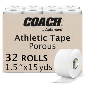 Athletic Tape, Sprains and Injuries Protection, Breathable, Hand-tearble, Sports Tape, Multi-Sport use, Speedpack, 1.5 in x 15 yd, 32 Rolls in Saudi Arabia