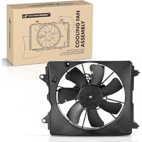 A-Premium Engine Radiator Cooling Fan Assembly Compatible with Select Honda Models - Civic 2006-2011 L4 1.3L, with 7 Fan Blades - Replace# 19015RMXA51, 19020RRAA01 in Saudi Arabia