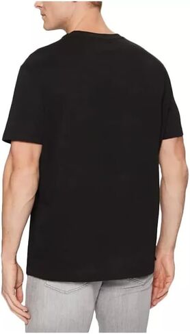 Armani Exchange Men's A|x Large Logo Black and Gold T-Shirt in Saudi Arabia