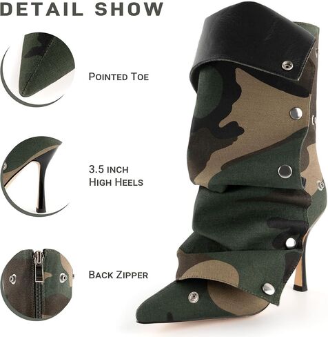 KaroNairy Womens Stiletto High Heel Ankle Boots Sexy Pointed Toe Short Bootie 2.75 In Heels Boots Party Shark Boots Black 8 in Saudi Arabia