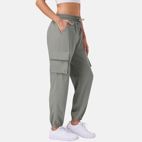 Hiking Pants Women Lightweight Quick Dry Cargo Pants High Waist Outdoor Travel Athletic Jogger Sweatpants with 4 Pocket in Kuwait