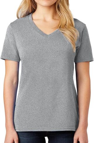 Joe's USA Ladies Cotton V-Neck T-Shirts in XS-4XL in Saudi Arabia