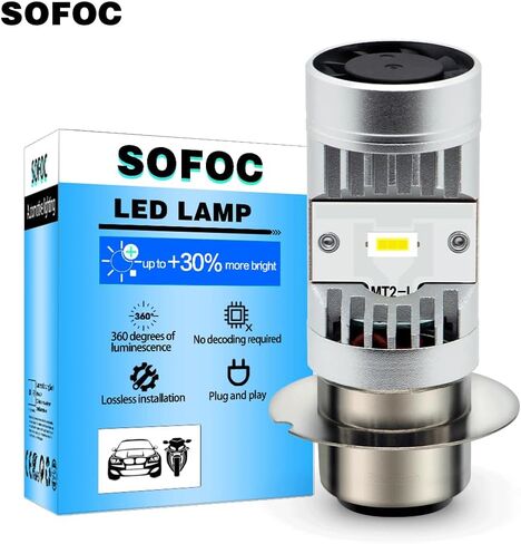 SOFOC-P36D CSP 2LED مصباح الأمامي المصباح مرتفع/انخفاض ضوء الشعاع للسيارة/دراجة نارية 15W 5000LM 6V-24V أبيض مزدوج ملامسة الألومنيوم مروحة التبريد 1pcs 1pcs in Kuwait