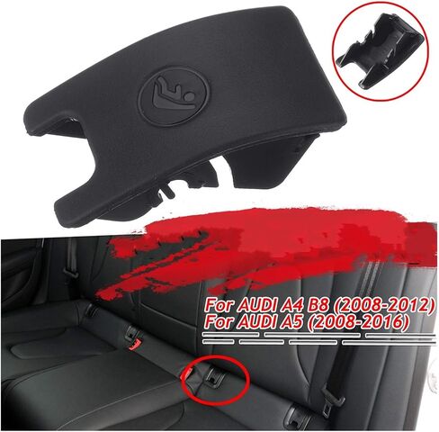 Yang Store أسود/رمادي السيارة الخلفية للطفل مرساة السلامة isofix فتحة غطاء ملاءمة لـ Audi A4 B8 A5 8T0887187 Car Isofix Cover Resid (اسم اللون: أسود) in Saudi Arabia