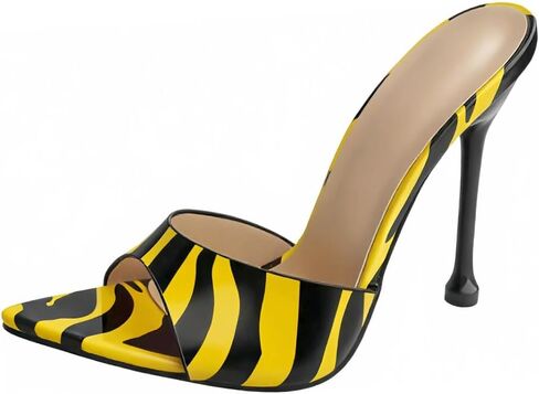 Women's Stiletto Heels Sandals - Summer Open Toe Slip-On Dress Shoes for Weddings/Parties/Daily Wear, Thin Sole Comfortable High Heels in Saudi Arabia