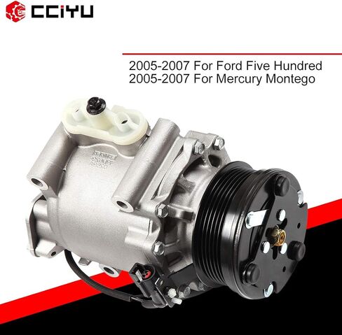 Cciyu AC ضاغط مع القابض من أجل Ford Freestyle خمسمائة لـ M-Ercury Montego 3.0L 2005 2006-2007 يحل محل مكيف الهواء A/C يستبدل 6 أخاديد in Saudi Arabia