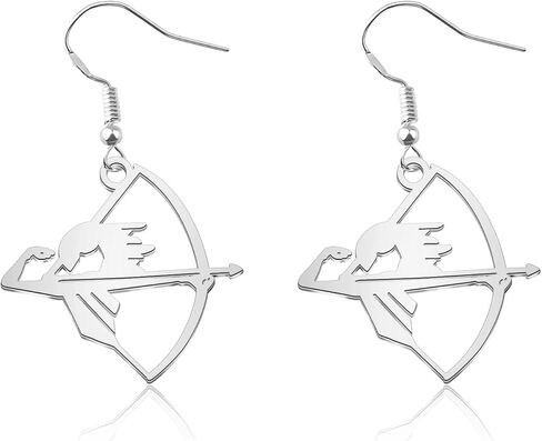 OKEYCH Archer Gift Archery Earrings Arrow Fan Jewelry Hunting Lover Gift in Saudi Arabia
