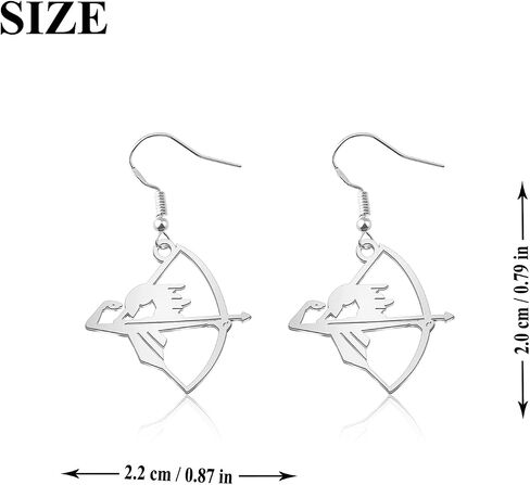 OKEYCH Archer Gift Archery Earrings Arrow Fan Jewelry Hunting Lover Gift in Saudi Arabia