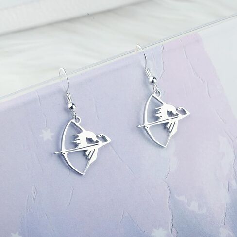 OKEYCH Archer Gift Archery Earrings Arrow Fan Jewelry Hunting Lover Gift in Saudi Arabia