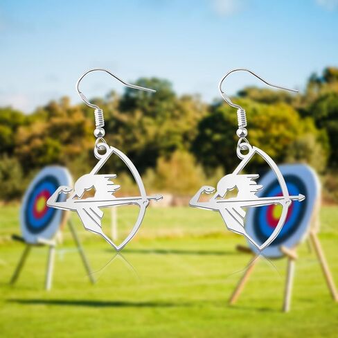 OKEYCH Archer Gift Archery Earrings Arrow Fan Jewelry Hunting Lover Gift in Saudi Arabia
