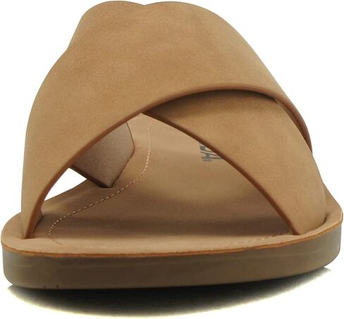 Soda Shoes Women Sandals Crisscross Band Strap Casual Slides in Saudi Arabia