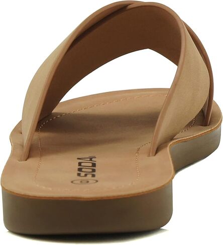 Soda Shoes Women Sandals Crisscross Band Strap Casual Slides in Saudi Arabia