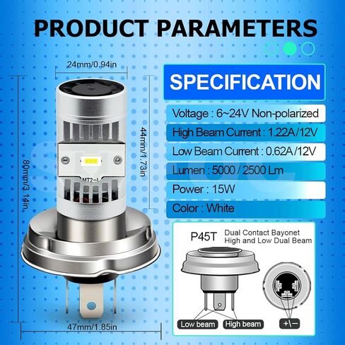 SOFOC-P36D CSP 2LED مصباح الأمامي المصباح مرتفع/انخفاض ضوء الشعاع للسيارة/دراجة نارية 15W 5000LM 6V-24V أبيض مزدوج ملامسة الألومنيوم مروحة التبريد 1pcs 1pcs in Kuwait