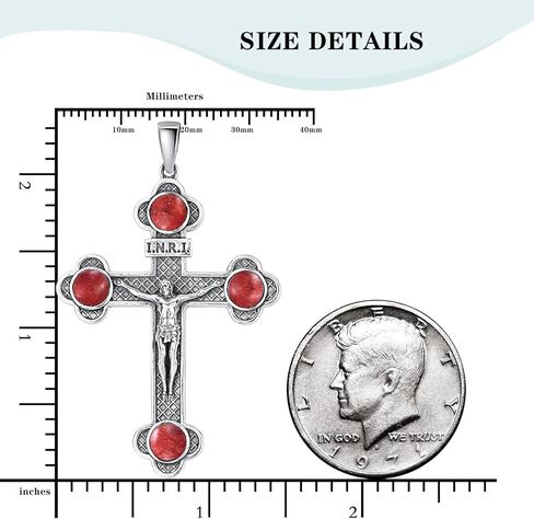 Orthodox Cross Necklace, Silver Crucifix Cross for Men Women Turquoise Jesus & Virgin Mary Cross Pendant Necklaces Christian Religious Jewelry Gift in Kuwait