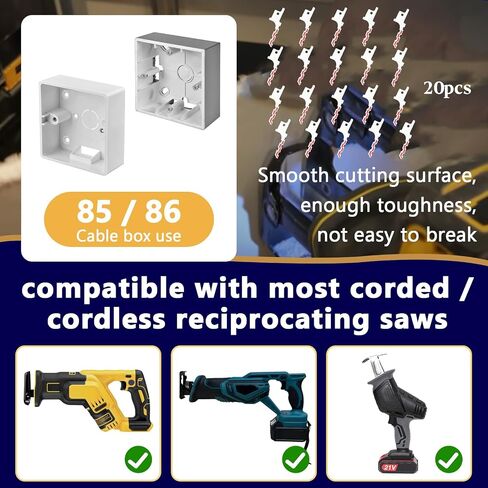 48-00-1640 for Milwaukee Drywall Reciprocating Saw Blade - Blunt Point Design 4 Pcs Set, Perfect for Drywall Access Premium Sawzall Blades for Milwaukee Drywall Cutting and More in Saudi Arabia