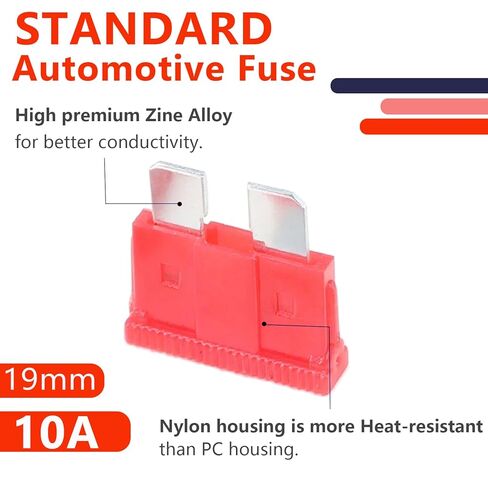 20pcs 15a صمامات السيارة القياسية ، 15 أمبير الصمامات السيارات مع السكن النايلون المقاوم للحرارة لشاحنة قارب العربة RV (15A) in Kuwait