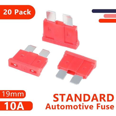 20pcs 15a صمامات السيارة القياسية ، 15 أمبير الصمامات السيارات مع السكن النايلون المقاوم للحرارة لشاحنة قارب العربة RV (15A) in Kuwait