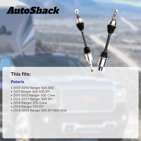 Autoshack الأمامي اليمين أو اليسار CV Axle Goxbly Placbly لـ Polaris Ranger 500 Crew Ranger 500 EFI Ranger 800 EFI Mid-Size 2010-2014 Ranger 4x4 400 Driver أو الركاب Adskpol8015 in Saudi Arabia