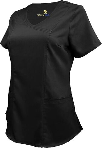 Natural Uniforms Women's Ultra Soft Modern Fit Mock Wrap Work Uniform Top and Pant Set 8201-9200 in Saudi Arabia