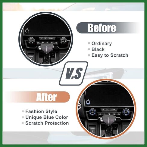 Motoforti 3pcs مكيف الهواء مقبض المقبض يغطي حجم مقبض المقبض غطاء زر غطاء زر ل Honda CRV 2017 2018 2019 2020 2021 الأزرق طويل الأمد in Kuwait