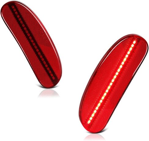 VIPMOTOZ Front Full LED Rear Side Marker Lights Compatible With 2009-2014 Nissan Cube Chrome Housing Red Lens Direct Replacement Left Driver & Right Passenger Side Pair Set in Saudi Arabia