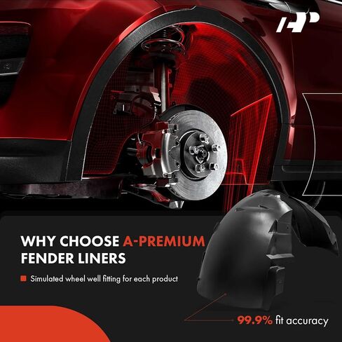 A-Premium Pair Front Inner Fenders Slash Slash-Shield-متوافق مع دودج جراند كارافان 2008-2020 وكرايسلر تاون آند كونتري 2008-2016 و RAM C/V 2012-2015 ، فان-مصنع فريش (PP) in Saudi Arabia