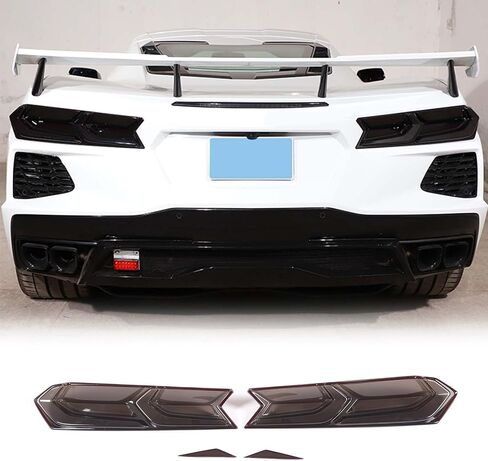 Toycidfg Car Car Tail Light Till Trim Trim Trim متوافق مع شيفروليه Corvette C8 Z06 2020 2021 2022 2023 2024 2025 ، المصباح الخلفي مدخن التغطية الخارجي التزيين in Saudi Arabia