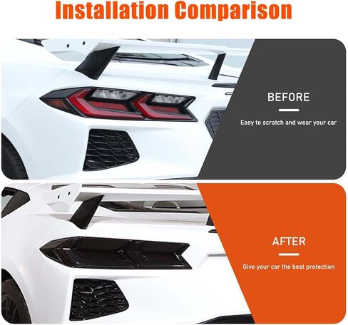 Toycidfg Car Car Tail Light Till Trim Trim Trim متوافق مع شيفروليه Corvette C8 Z06 2020 2021 2022 2023 2024 2025 ، المصباح الخلفي مدخن التغطية الخارجي التزيين in Saudi Arabia