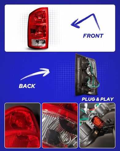 AUTOONE Upgraded For Dodge RAM Tail Lights Assembly, Tail Lamp Assembly Fit for 2002-2006 Dodge RAM Pickup Rear Factory OEM Driver & Passenger Side, Without Bulbs in Kuwait