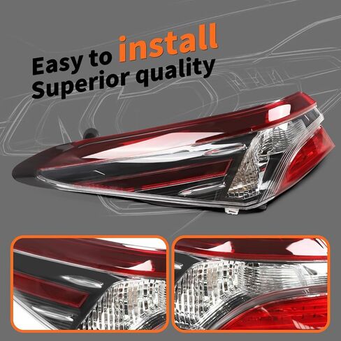 Outer Tail Light Halogen Driver Side Compatible with 2021 2022 Camry LE SE Left Rear Brake Lamp Taillight 8156006A20 TO2804159 (Left) in Kuwait
