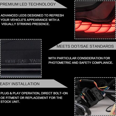 VLAND OLED TAIL LITGLESS ANDREWBLY FOR BMW M3 / 3 Series F30 F35 F80 SEDAN 6th Gen 2012-2018 ، مصباح خلفي مطور مع Dragon Scales DRL ، Smoked in Kuwait