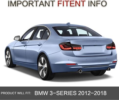 VLAND OLED TAIL LITGLESS ANDREWBLY FOR BMW M3 / 3 Series F30 F35 F80 SEDAN 6th Gen 2012-2018 ، مصباح خلفي مطور مع Dragon Scales DRL ، Smoked in Kuwait