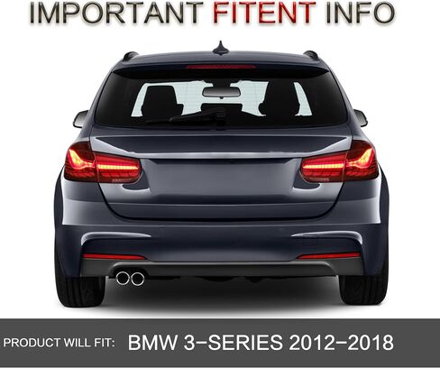 VLAND OLED TAIL LITGLESS ANDREWBLY FOR BMW M3 / 3 Series F30 F35 F80 SEDAN 6th Gen 2012-2018 ، مصباح خلفي مطور مع Dragon Scales DRL ، Smoked in Kuwait