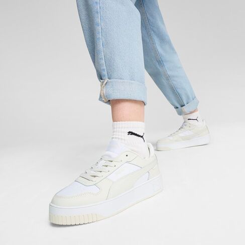 حذاء رياضي نسائي من PUMA Carina Street، رمادي فابور أسود ذهبي، 10 in Saudi Arabia